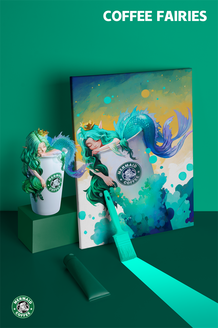 WeArtDoing Studio – Original Coffee Girl – Colorful Mocha