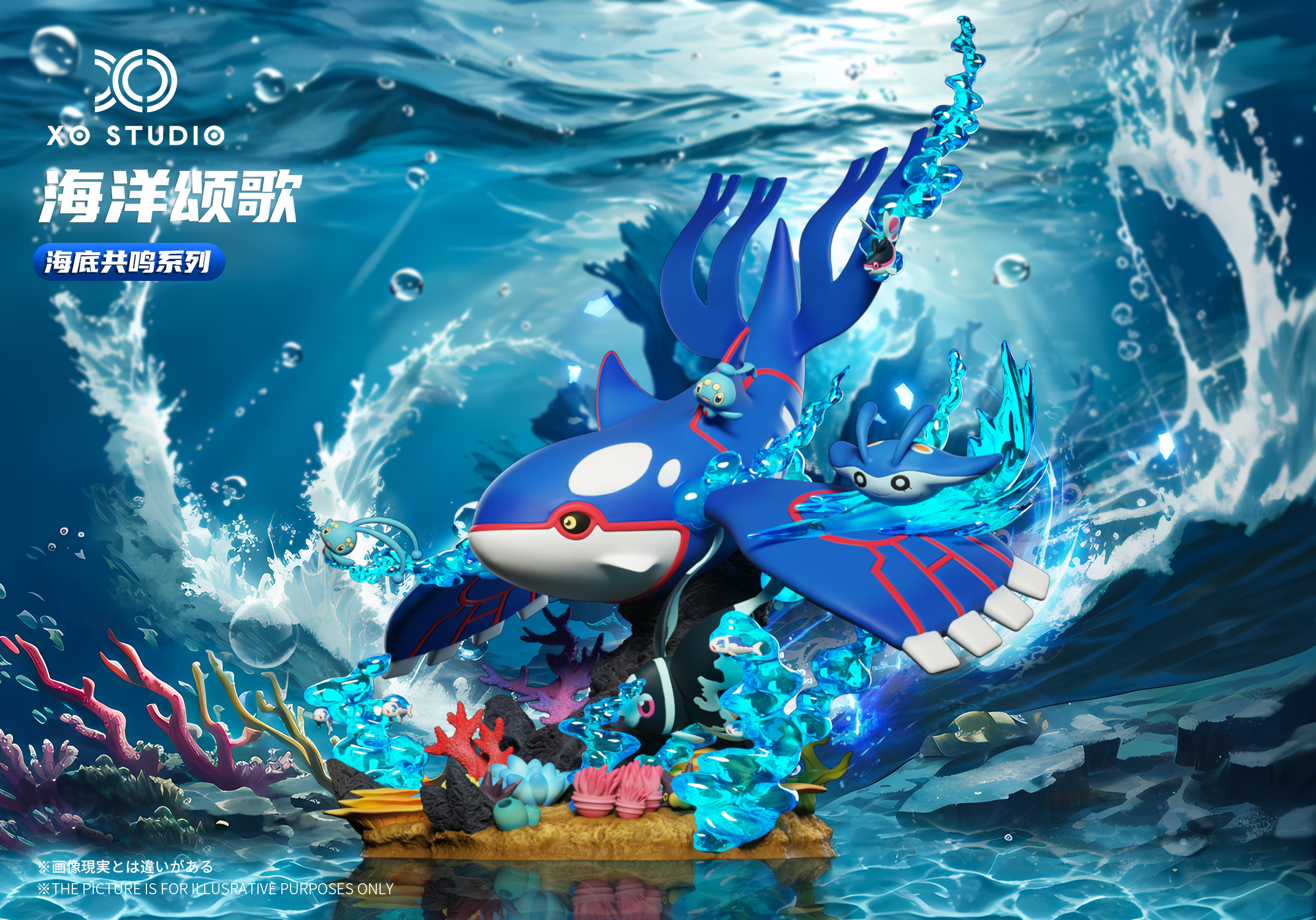 ポケモンスケールワールド KYOGRE フィギュア Pokemon scale world Hoenn Region Kyogre 